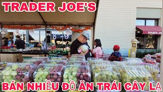 CHỢ Ở MỸ CHỢ TRADERS JOE BÁN NHIỀU ĐỒ ĂN ORGANIC NHO MOON DROP NHO KẸO BÍ NGÔ CHO MÙA LỄ HALLOWEEN [upl. by Ariak327]