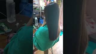 Haircut and color viral satisfying haircut color ytshorts [upl. by Tyne]