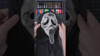 I Repainted Ghostfaces Mask for the New Scream Movie scream art shorts [upl. by Piero]