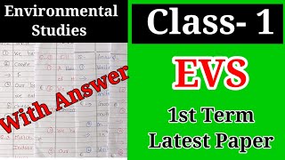 CLASS1 EVS 1st Term Exam Sample Paper  Class1 Environmental Studies [upl. by Ennazzus]