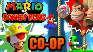 Mario vs Donkey Kong COOP 100 Donkey Kong Jungle Gameplay Walkthrough Nintendo Switch [upl. by Nwahsir]