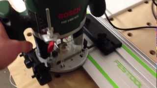 Bosch POF 1400 mit Festool Führungsschiene [upl. by Stannwood]