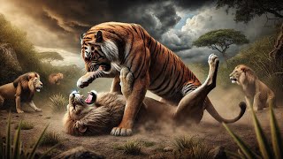 Tigre vs Leão Quem vence essa batalha Entre os dois Maiores Felinos do mundo [upl. by Bolitho]