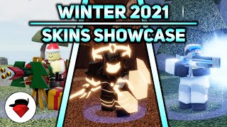 All Winter 2021 Skins Cold Construct War  Skin Showcases  Tower Blitz ROBLOX [upl. by Trevar]