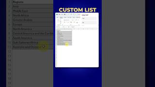 How to create custom list in excel  very easy step by step guide  save time [upl. by Fontana]