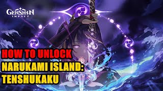 How to Unlock Narukami Island Tenshukaku Genshin Impact Trounce Domain [upl. by Ameer]