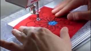 Free motion embroidery  Freihandsticken mit der Nähmaschine [upl. by Emarie]