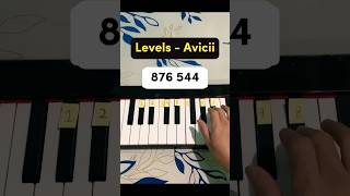 Levels  Avicii Piano Tutorial music shorts [upl. by Elga805]