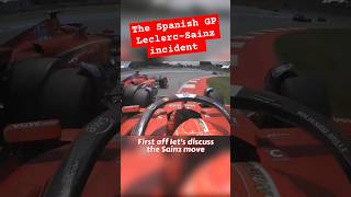 Leclerc vs Sainz at the Spanish GP The Turn 1 Incident [upl. by Enylcaj]