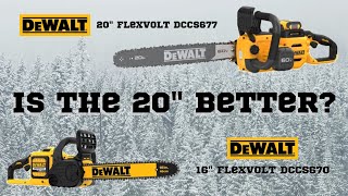 Flexvolt 20quot Chainsaw UseComparison [upl. by Pooh471]