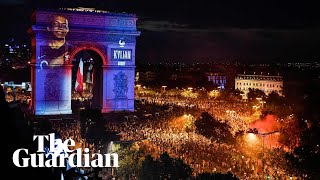 Macron dabbing and crowds roaring France crowned World Cup champions [upl. by Gnaoh]