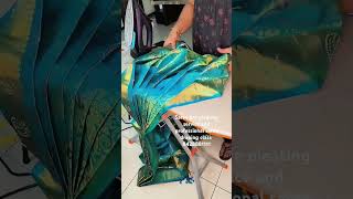 saree pre pleating service and professional saree draping class and tutorial [upl. by Trueblood]