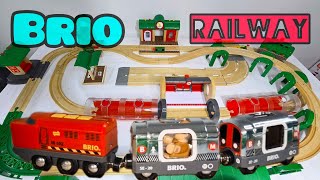 Brio Building and Playing BrioTrains BrioRailway ToyTrains WoodenRailway CreativePlay [upl. by Ahsiret]