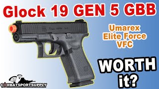 Umarex Glock 19 GEN5 Airsoft GBB Review airsoft airsoftguns [upl. by Nidya160]