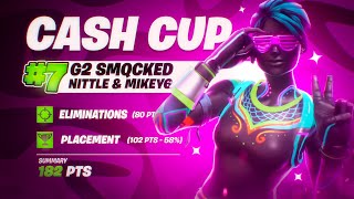 7th in TRIO CASH 🏆 Fortnite Cash Cup Highlights  G2 Smqcked [upl. by Cathrine437]