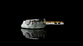 Custom Gold Grillz Single Iced Out Drip Grillz [upl. by Tonjes]