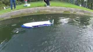 DJI Phantom 2 vs Traxxas Spartan Boat Crash DJI Phantom Rescue Gopro3 [upl. by Ynnoj]