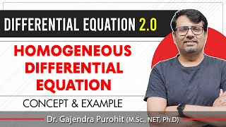 Differential Equation  HOMOGENEOUS Differential Equation  Concept amp Example By GP Sir [upl. by Nodmac]