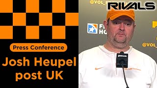 Tennessee football coach Josh Heupel reacts to win over Kentucky [upl. by Yrehc]