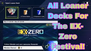 All Loaner Decks For The EXZero Festival  YuGiOh Master Duel [upl. by Standush569]