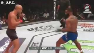 Woodley KOs robbie Lawler [upl. by Idnar]