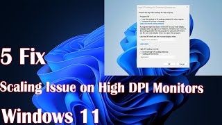 How to Fix Scaling Issues on Windows 11 for High DPI Screens [upl. by Notslah]