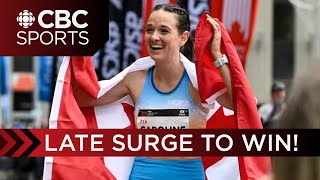 Quebec Citys Caroline Pomerleau wins Canadian womens title at Toronto Waterfront Marathon [upl. by Kaplan]