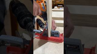 Pocket holes with the Armor Tool auto Jig cabinet tools jigs woodworking maker diy [upl. by Eleaffar]