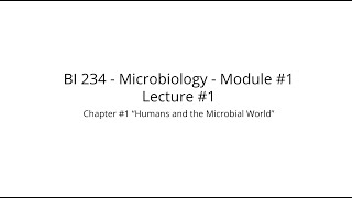 Microbiology Chapter 1 [upl. by Faythe]