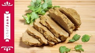 Easiest homemade seitan vegan steak  make vegan meat from scratch [upl. by Nnorahs]