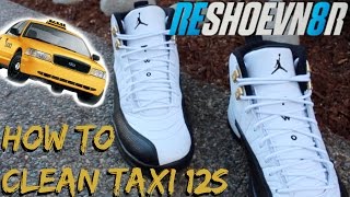 How To Clean Jordan Taxi 12s Reshoevn8r [upl. by Oicnedurp212]