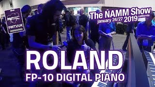 Roland FP10 Digital Piano  NAMM 2019 [upl. by Eatnuahc456]