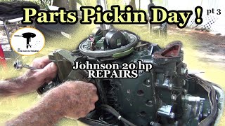 20 Hp Johnson Parts Pickin Day amp Repairs  THIS OLD OUTBOARD [upl. by Albright]