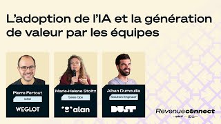 Revenue Connect  L’adoption de l’IA Pierre Fertout MarieHélène Stoltz amp Alban Dumouilla [upl. by Llerud]