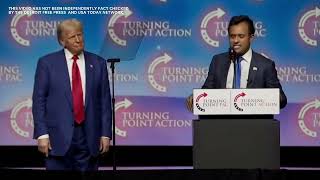 Midspeech Donald Trump invites Vivek Ramaswamy to rally stage in Las Vegas [upl. by Aihpos]