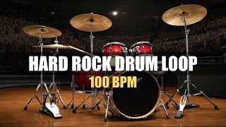 HARD ROCK DRUM LOOP  100 BPM [upl. by Rettig]