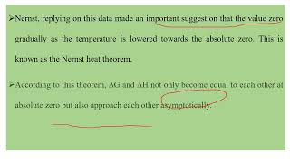 Nernst Heat Theorem in third law of thermodynamics [upl. by Maia]