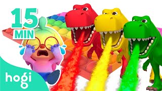 👍🏻Best 5 Learn Colors with Hogi｜Pop It Dinosaurs Cooking Race Eggs Slide｜Pinkfong Hogi [upl. by Sharyl90]