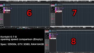 Kontakt 678 opening speed comparison Empty instance [upl. by Soble]