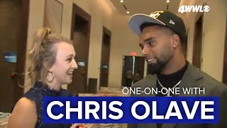 OneonOne with Saints WR Chris Olave after the NFL Draft [upl. by Nerrawed]