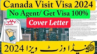 Canada Visit Visa Cover Letter  Sample Cover Letter for Canada Tourist Visa 2024 refinedroaming [upl. by Nilhsa5]