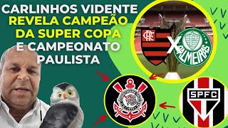 CARLINHOS VIDENTE REVELA O CAMPEÃO DA SUPER COPA PALMEIRAS X FLAMENGO  CAMPEONATO PAULISTA [upl. by Rosene]