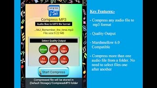 Compress Audio to MP3 Format Free Android App [upl. by Thia]