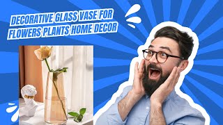 Decorative Glass Vase for Flowers Plants Home Decor  how to decorate a tall vase with flowers [upl. by Boeke308]