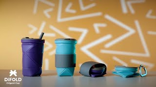 The Origami Cup by DiFOLD  Foldable Leakproof Sturdy [upl. by Karwan]