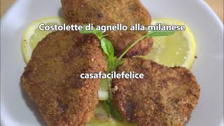 Costolette di agnello alla milanese [upl. by Ajidahk]