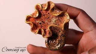 Creative way to make a Diya out of mouldit clay  Easy and simple  Diya making tutorial video [upl. by Aihsenek]