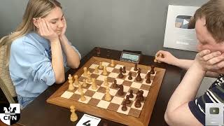 O Komissarova 1845 vs S Skubko 1862 Chess Fight Night CFN Blitz [upl. by Kerk]