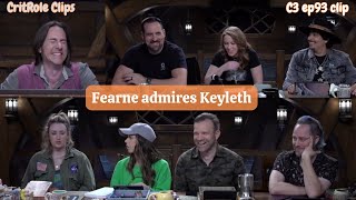 Fearne admires Keyleth  Critical Role  Bells Hells ep 93 [upl. by Watt]