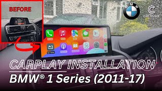 BMW 1 Series  APPLE CARPLAY Radio Screen Installation BWM 1 Series F20 2011  2017 [upl. by Hannasus]